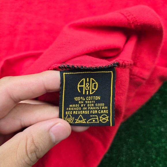 AKOO‎ Tshirt Mens XL Red Short Sleeve Jet Fighter Smoke Graphic Streetwear - Picture 7 of 8